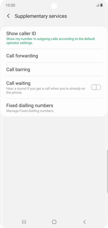Press Call forwarding. Press Call forwarding.