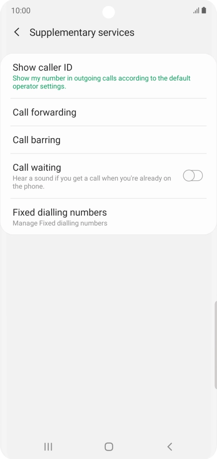Press Call forwarding. Press Call forwarding.