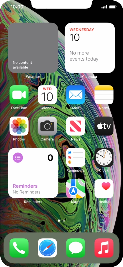 If you're using a Widget Stack: slide up or down on the stack to select the required widget.