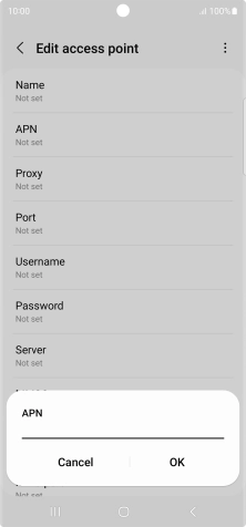Key in live.vodafone.com and press OK.