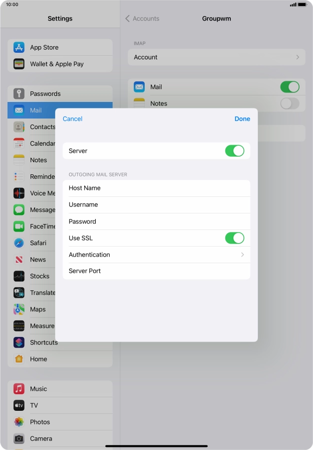 Press the indicator next to 