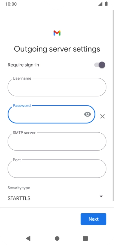 Press the field below 