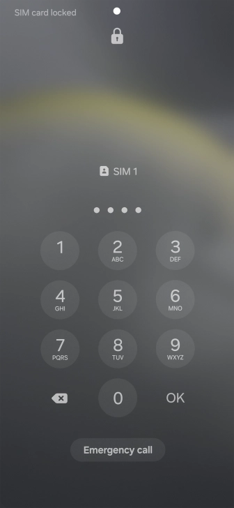 If your SIM is locked, key in your PIN and press OK.