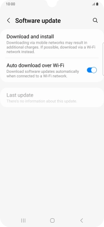 Press Download and install. If a new software version is available, it's displayed. Follow the instructions on the screen to update the phone software.