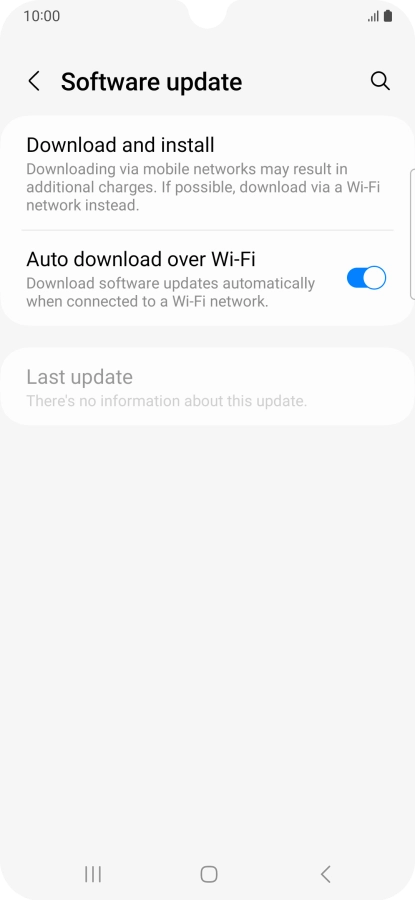 Press Download and install. If a new software version is available, it's displayed. Follow the instructions on the screen to update the phone software.