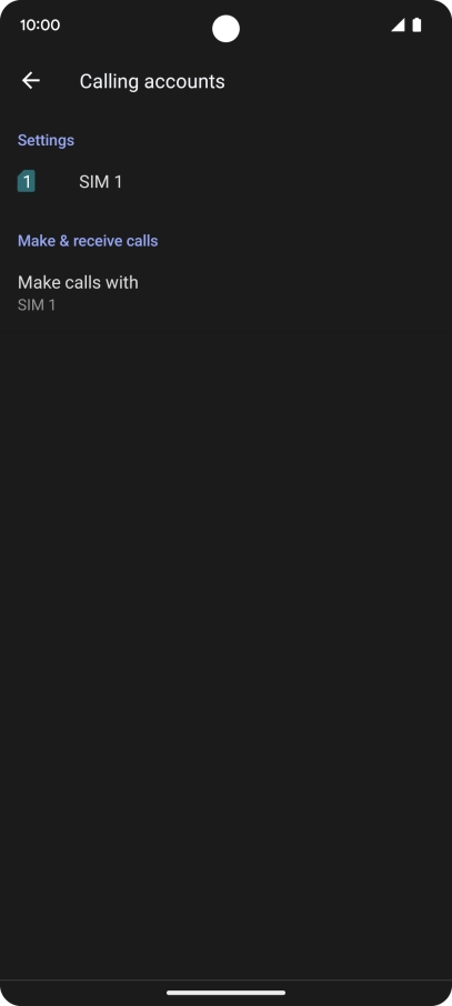 Press the name of the SIM.