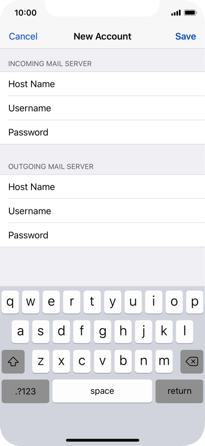 Press Save. Your email account has now been set up. To select more settings for incoming and outgoing server, proceed with the following steps.