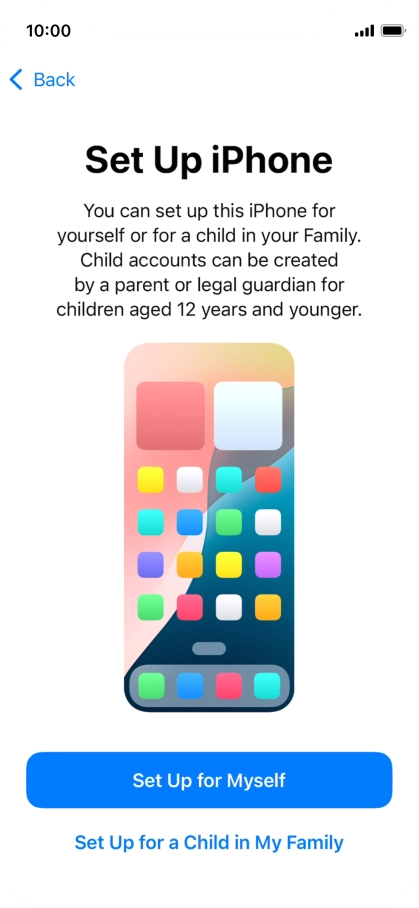 Press Set Up for Myself.