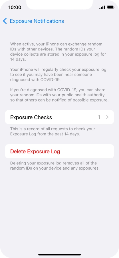 Press Delete Exposure Log.