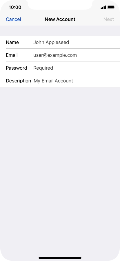 Press Name and key in the required sender name.