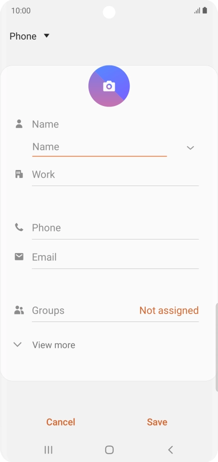 Press the address book drop down list.