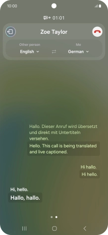 Say the required word or phrase and wait for the translation.