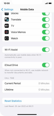Press the indicator next to 
