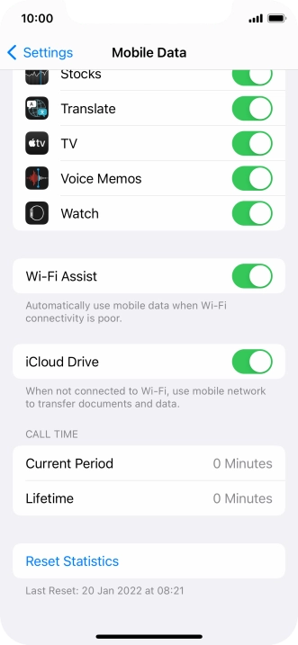 Press the indicator next to 