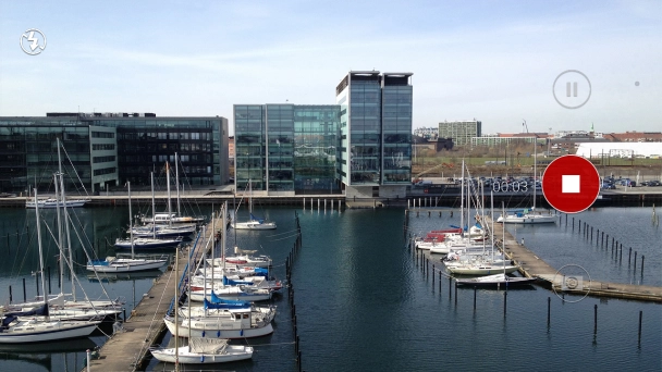 Press the stop icon to stop recording.