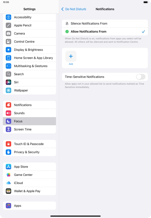 Press the indicator next to 