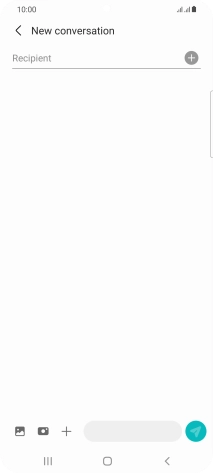 Press the search field and key in the first letters of the recipient's name.