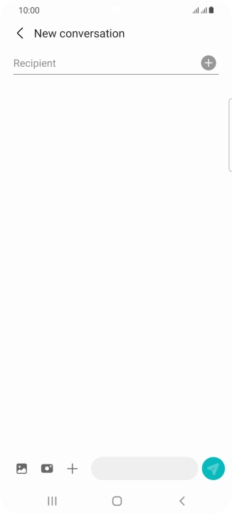 Press the search field and key in the first letters of the recipient's name.
