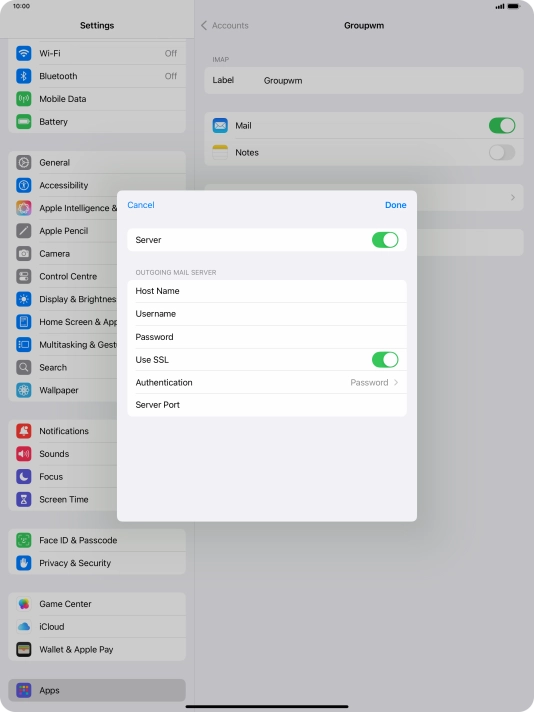 Press Authentication.