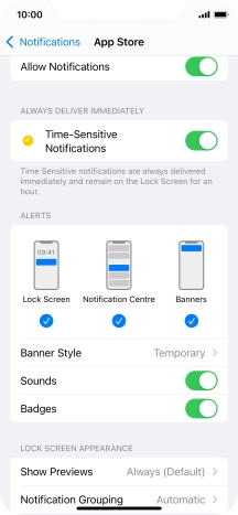 Press the indicator next to 