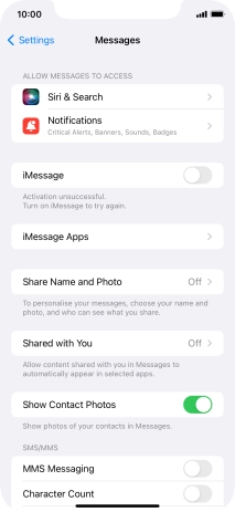 Press the indicator next to 