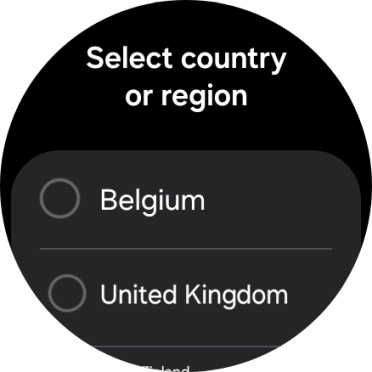 Press the required region. Press the required region.