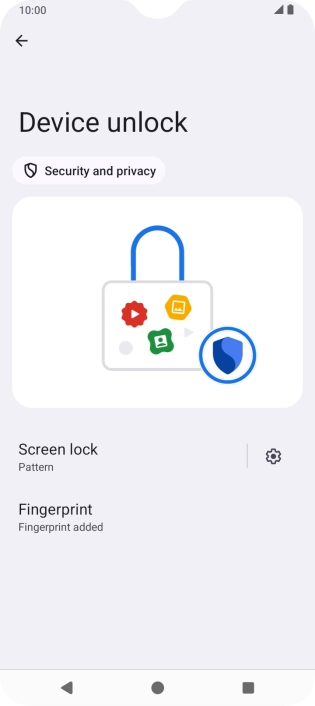 Press Screen lock and key in the additional phone lock code you created earlier.