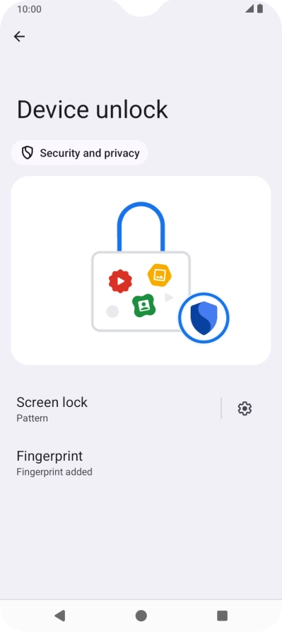 Press Screen lock and key in the additional phone lock code you created earlier.