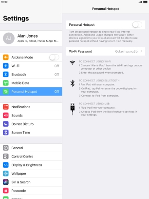 Press the indicator next to 