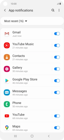 Press the drop down list.