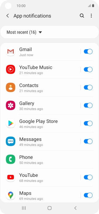 Press the drop down list.