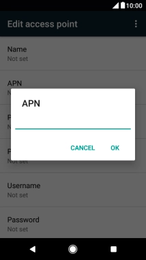 Key in live.vodafone.com and press OK.
