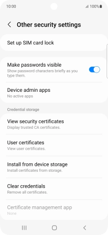 Press Set up SIM card lock.