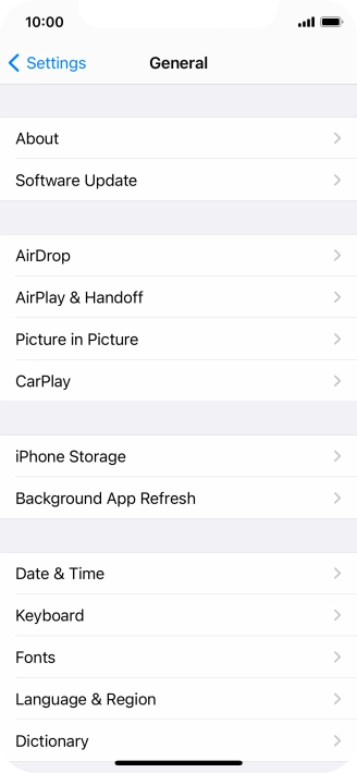 Press Software Update. If a new software version is available, it's displayed. Follow the instructions on the screen to update the phone software.