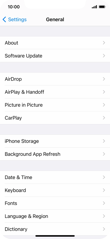 Press Software Update. If a new software version is available, it's displayed. Follow the instructions on the screen to update the phone software.