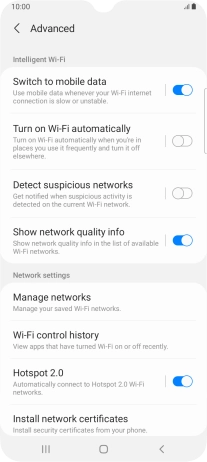 Press the indicator next to 