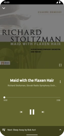 Press arrow right to go to the next audio file.