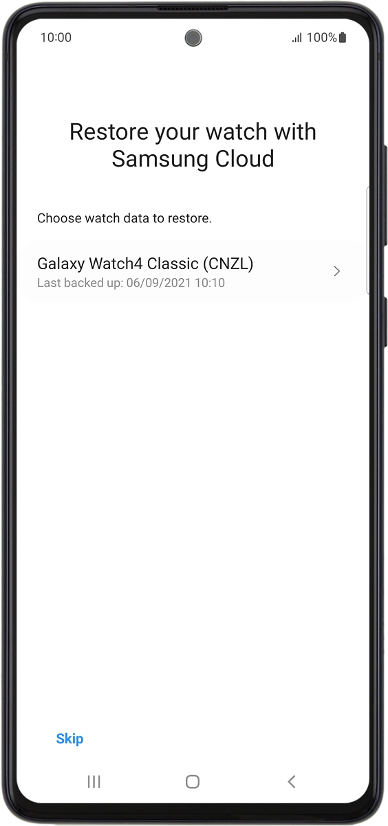 On your phone: Press Skip.