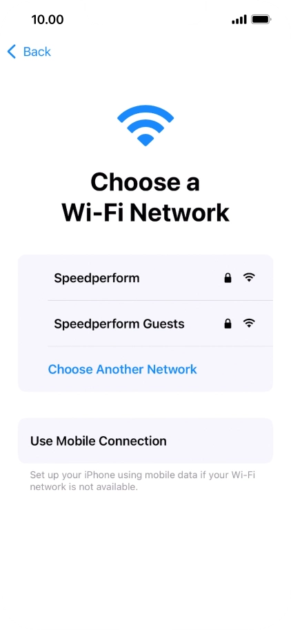 Press the required Wi-Fi network.