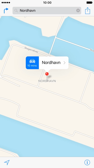 Hard press and hold the destination until a pop-up menu is displayed.