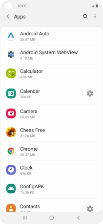 Press the required app. Press the required app.