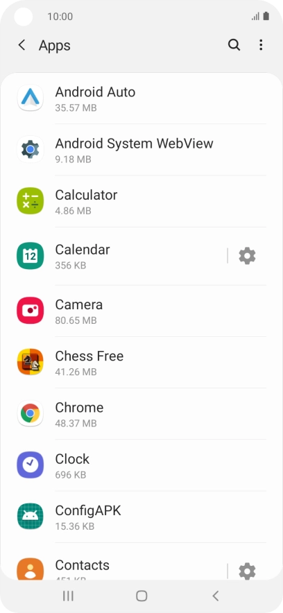 Press the required app. Press the required app.