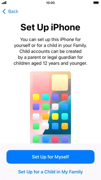 Press Set Up for Myself.