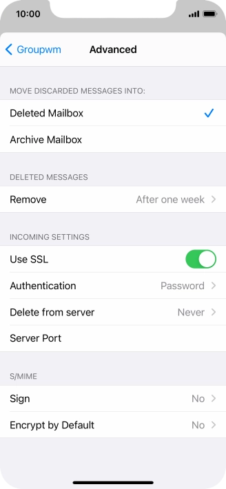 Press the indicator next to 