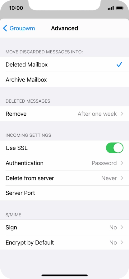 Press the indicator next to 