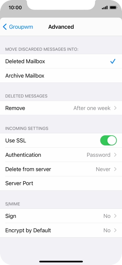Press the indicator next to 