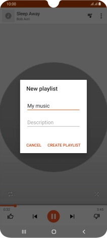 Key in a name for the playlist and press CREATE PLAYLIST.