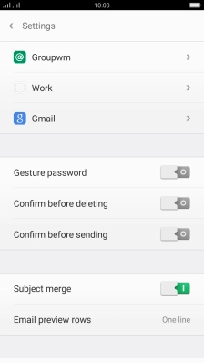 Press the required email account.