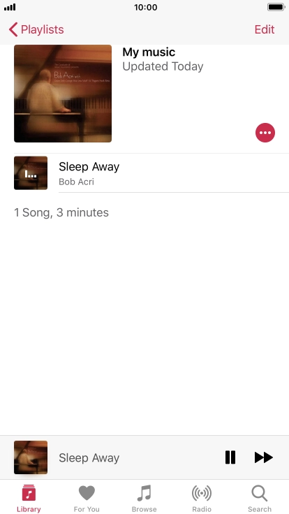 Press the song title.