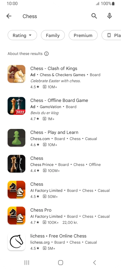 Press the required app.